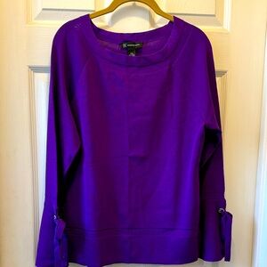 INC International Concepts Women's Vibrant Purple Pullover Sweater